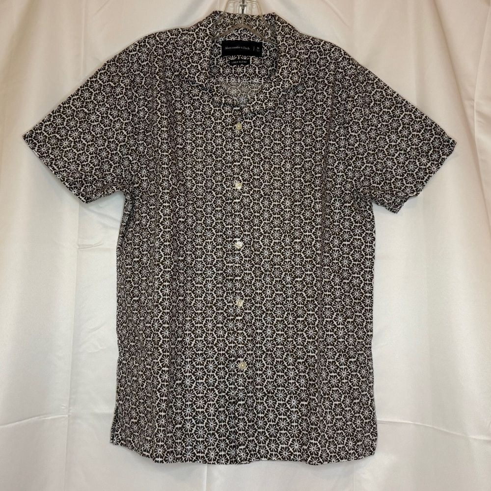 Abercrombie & Fitch Floral Linen Button Down Shirt Resort Beachy Vacation
